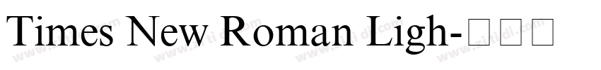 Times New Roman Ligh字体转换 Times New Roman Ligh字体转换